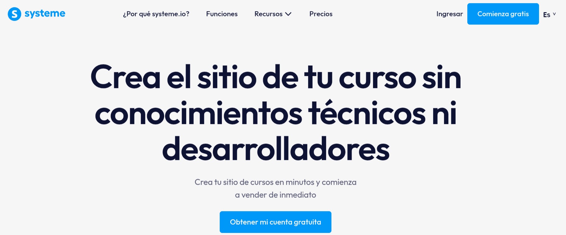 Crea el sitio de tu curso sin conocimientos técnicos ni desarrolladores en systeme.io
Crea tu sitio de cursos en minutos y comienza a vender de inmediato