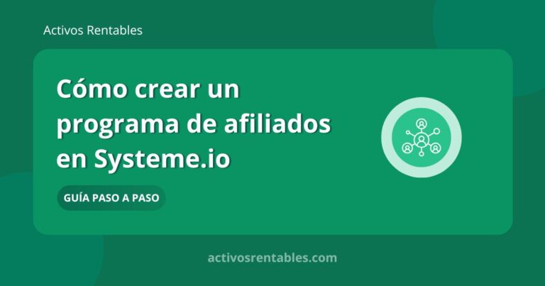 Cómo crear un programa de afiliados en Systeme.io