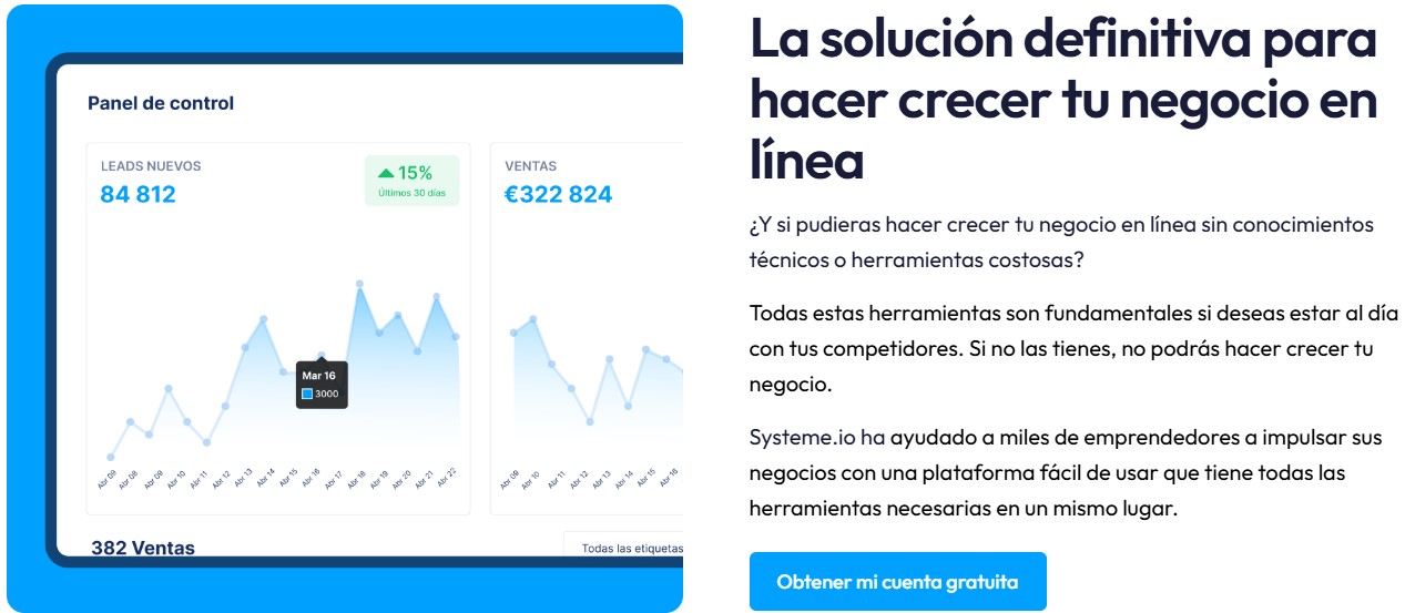 La solución definitiva para hacer crecer tu negocio en línea
¿Y si pudieras hacer crecer tu negocio en línea sin conocimientos técnicos o herramientas costosas?
